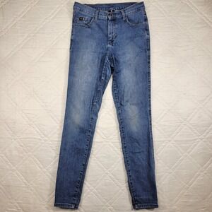 KUHL Born in the Mountains well worn blue jeans‎ size 8 REG